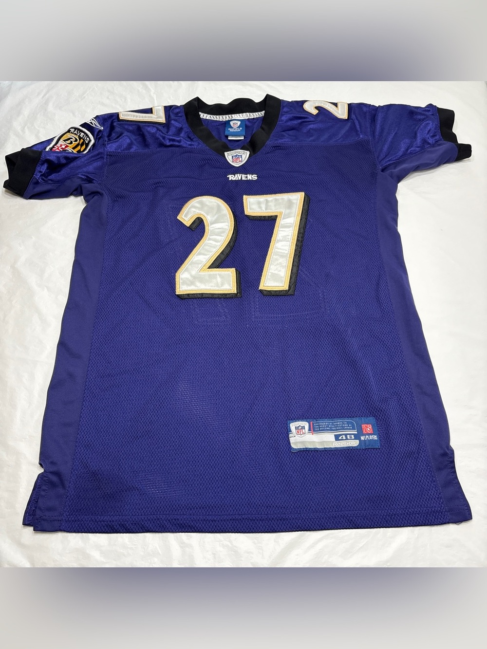 Ray Rice #27 Reebok Jersey Baltimore Ravens Purple Men’s 48 XL
